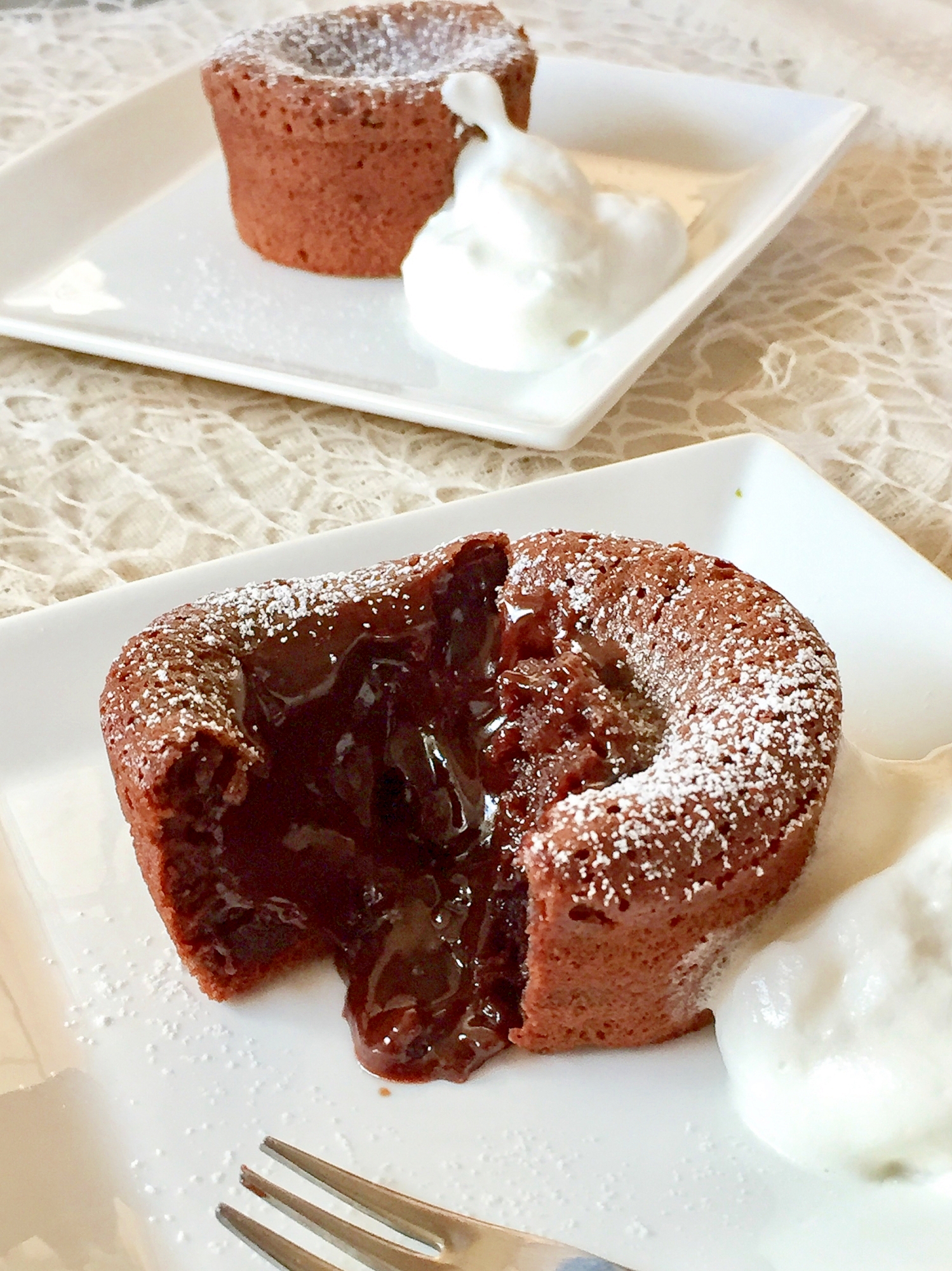 チョコがとろ?り?フォンダンショコラ