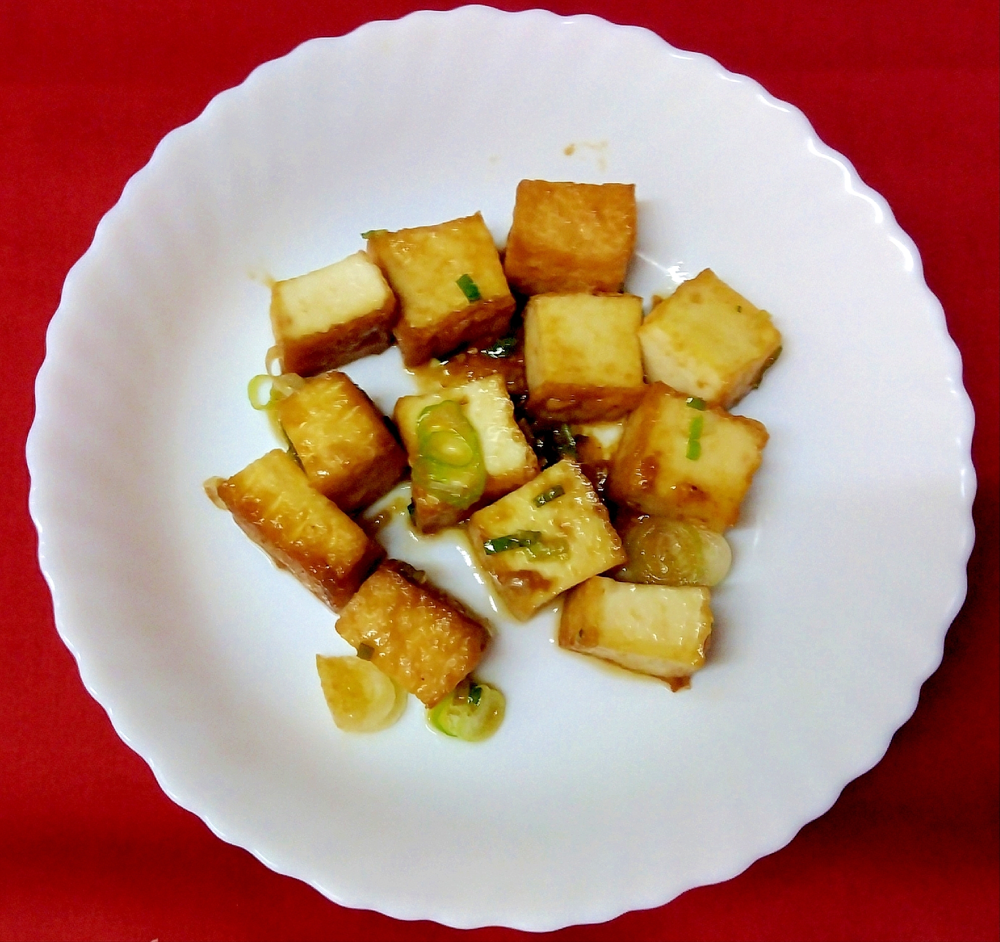 絹厚揚げの甘辛焼き