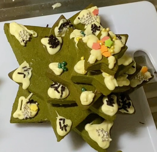 クリスマスもみの木クッキー(抹茶クッキー)