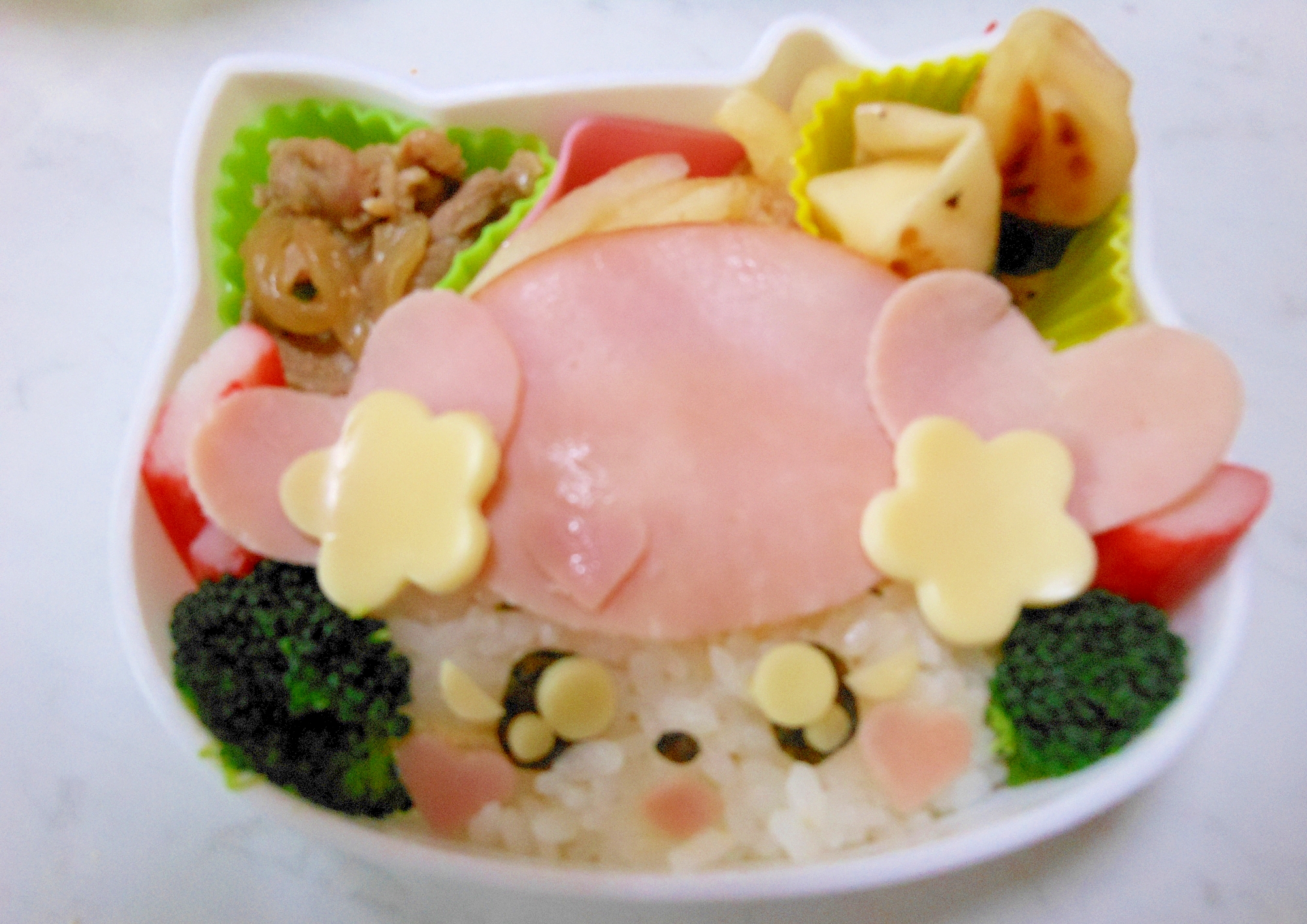 プリキュアあいちゃん弁当 キャラ弁 レシピ 作り方 By さぁー27 楽天レシピ