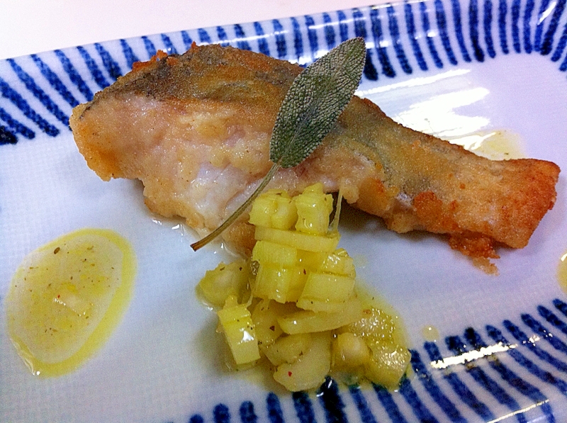 鱈の唐揚げ  セロリドレッシングで