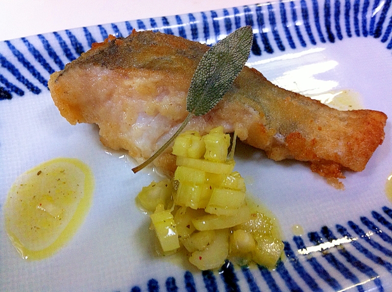 鱈の唐揚げ セロリドレッシングで