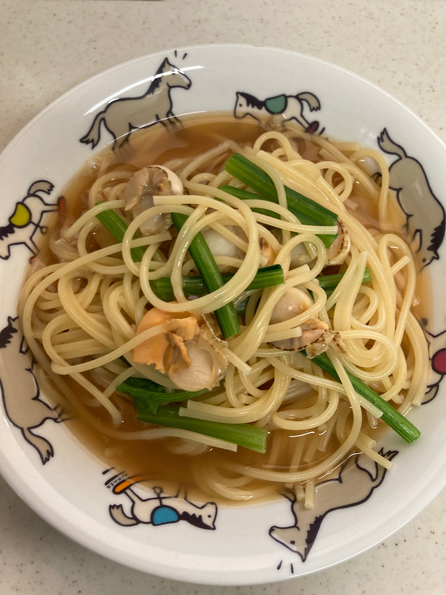 ホタテとほうれん草の和風スープパスタ レシピ 作り方 By とむ様 楽天レシピ