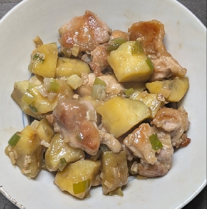 鶏肉とさつまいもの香味炒め