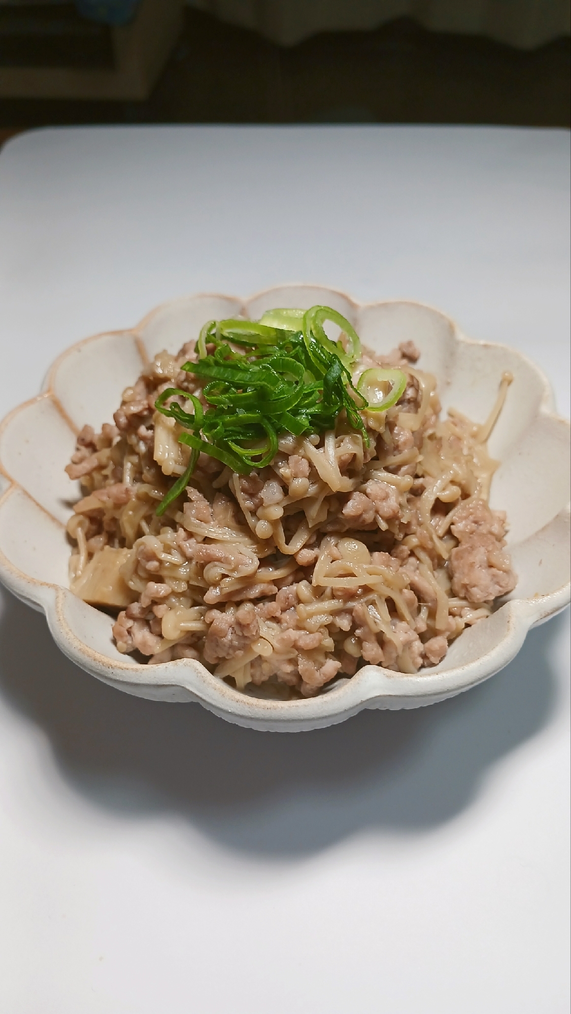 ご飯がほしくなる〜‪♡‪えのきとひき肉の甘辛炒め‪