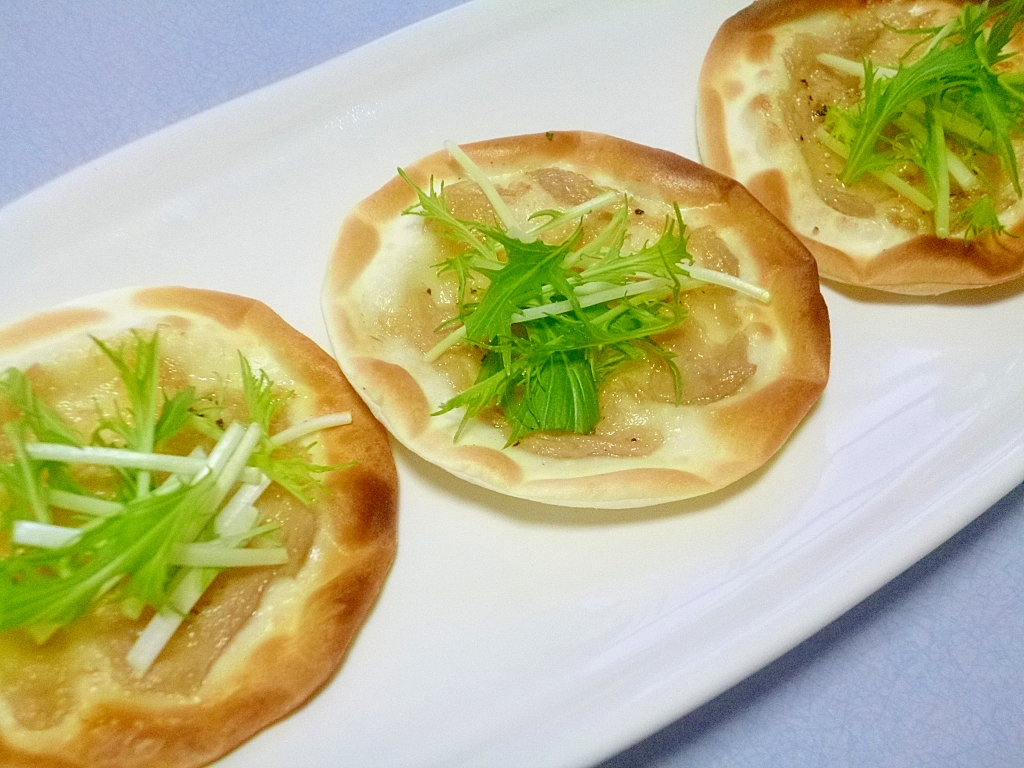 パリッとひとくち！餃子の皮でツナマヨおつまみ