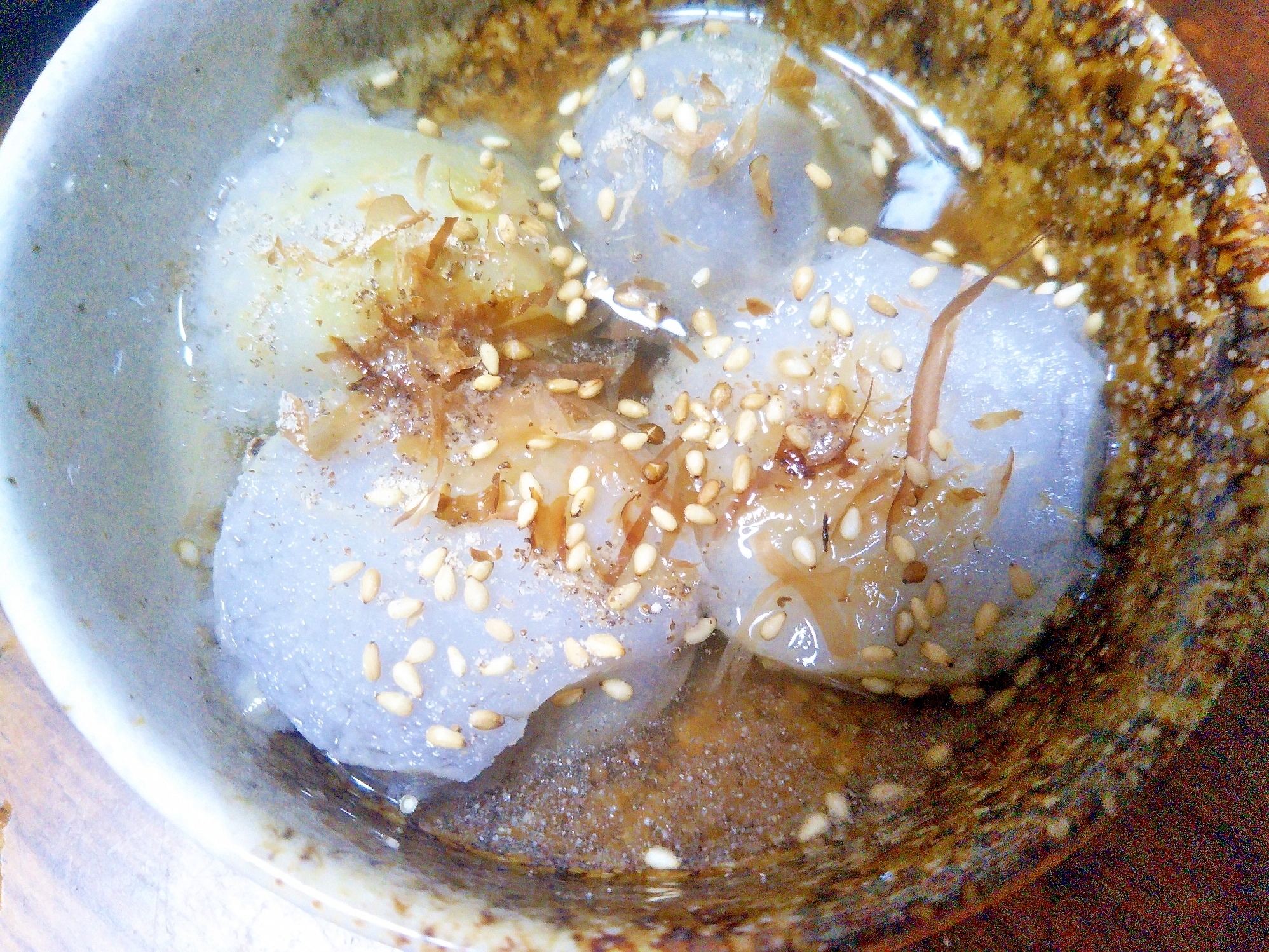 里芋のだし漬け♡おかかまぶし