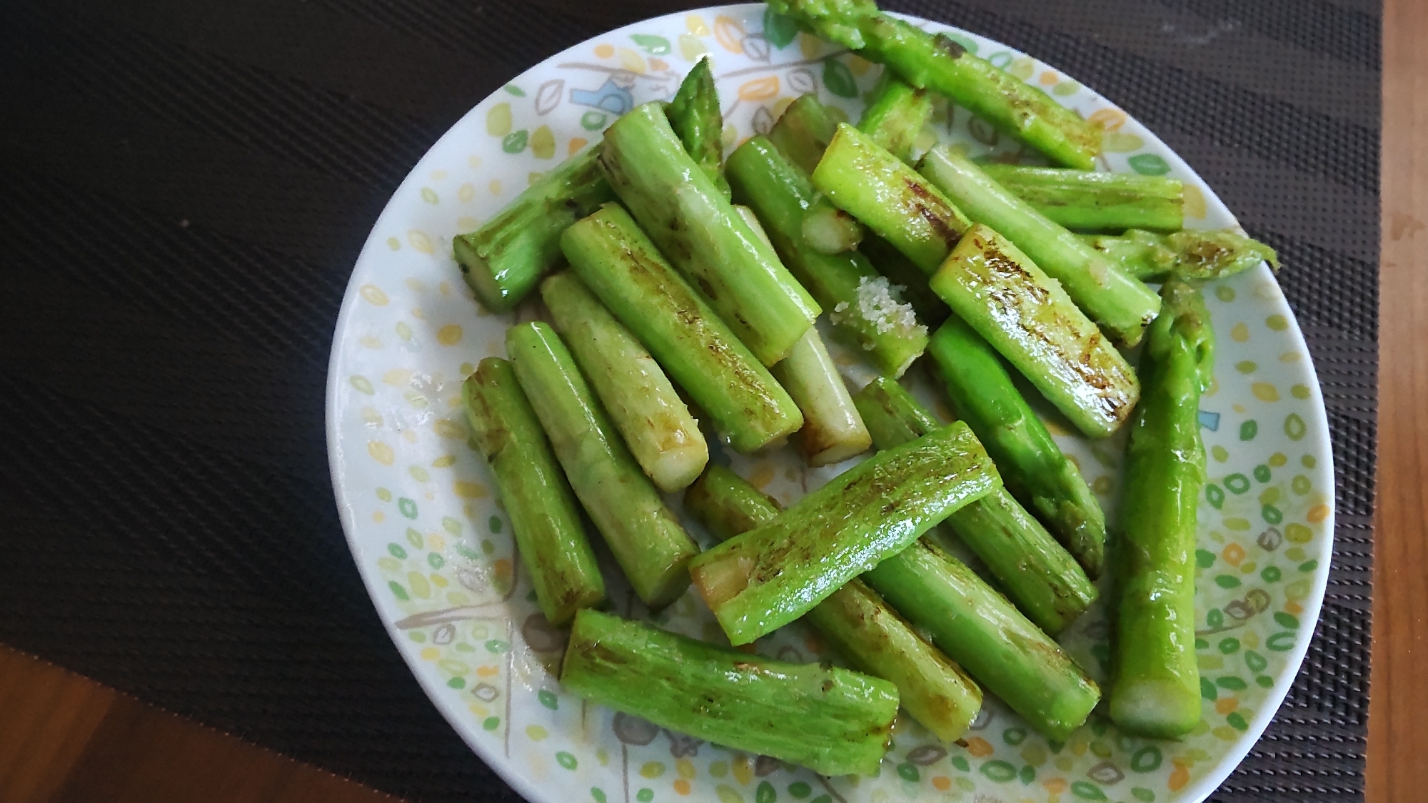 アスパラのオリーブオイル焼き♪