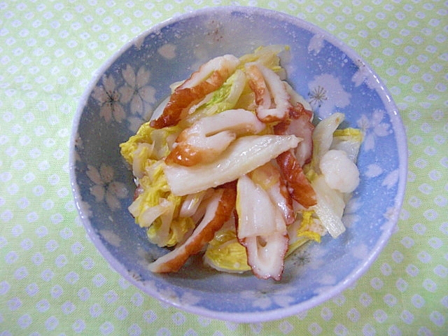 レンジで簡単♪白菜とちくわ煮