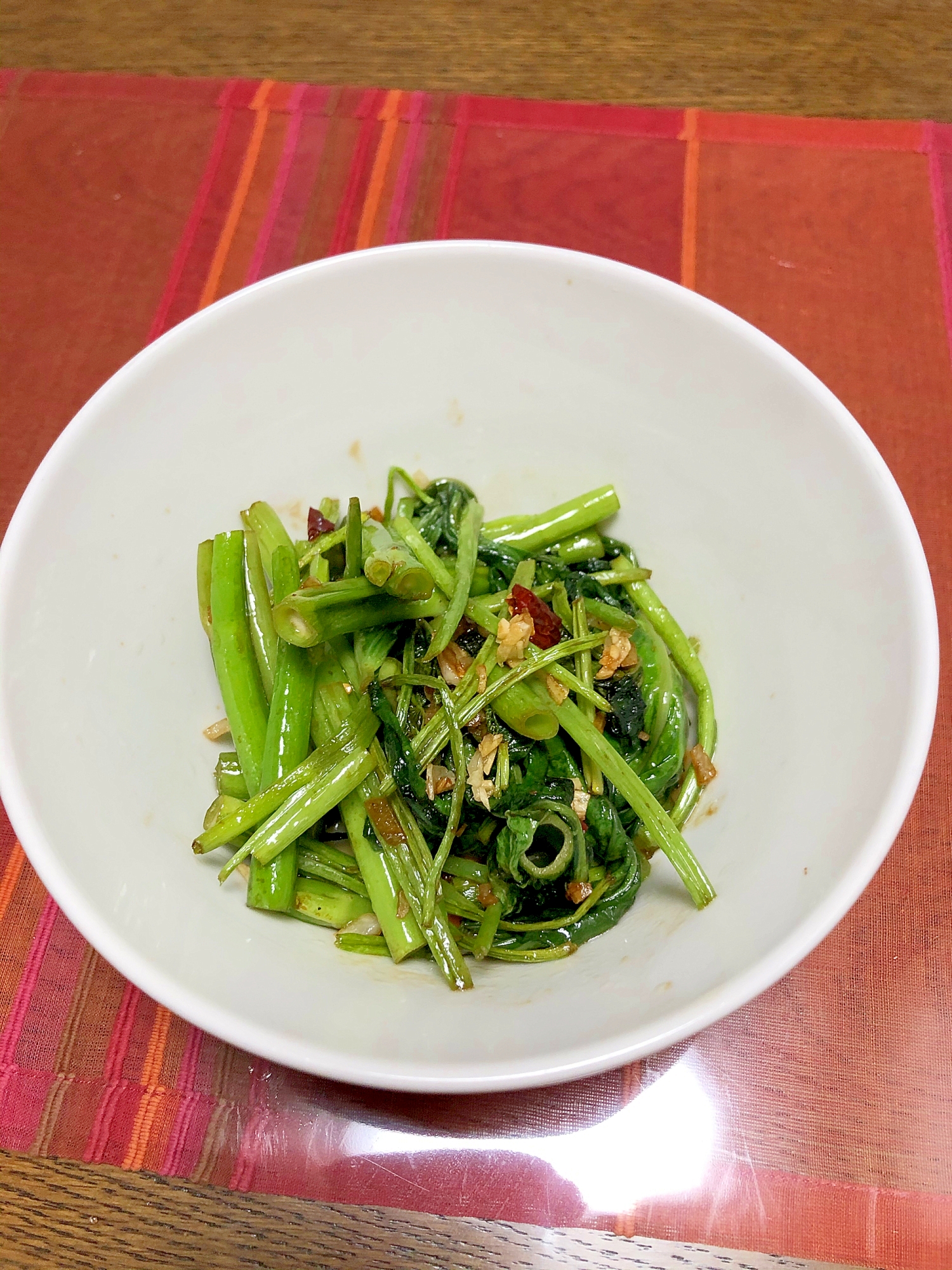 ☆タイ風☆空芯菜の炒めもの♪ピリ辛でビールに合う