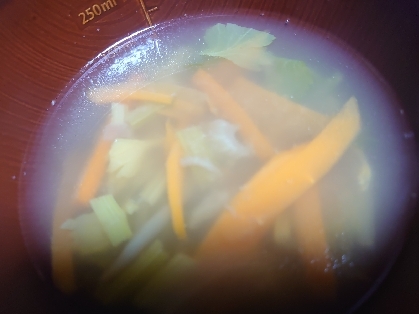 野菜たっぷり鶏ガラスープ