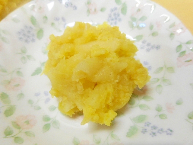 レンジで作る☆さつま芋とりんごのきんとん☆