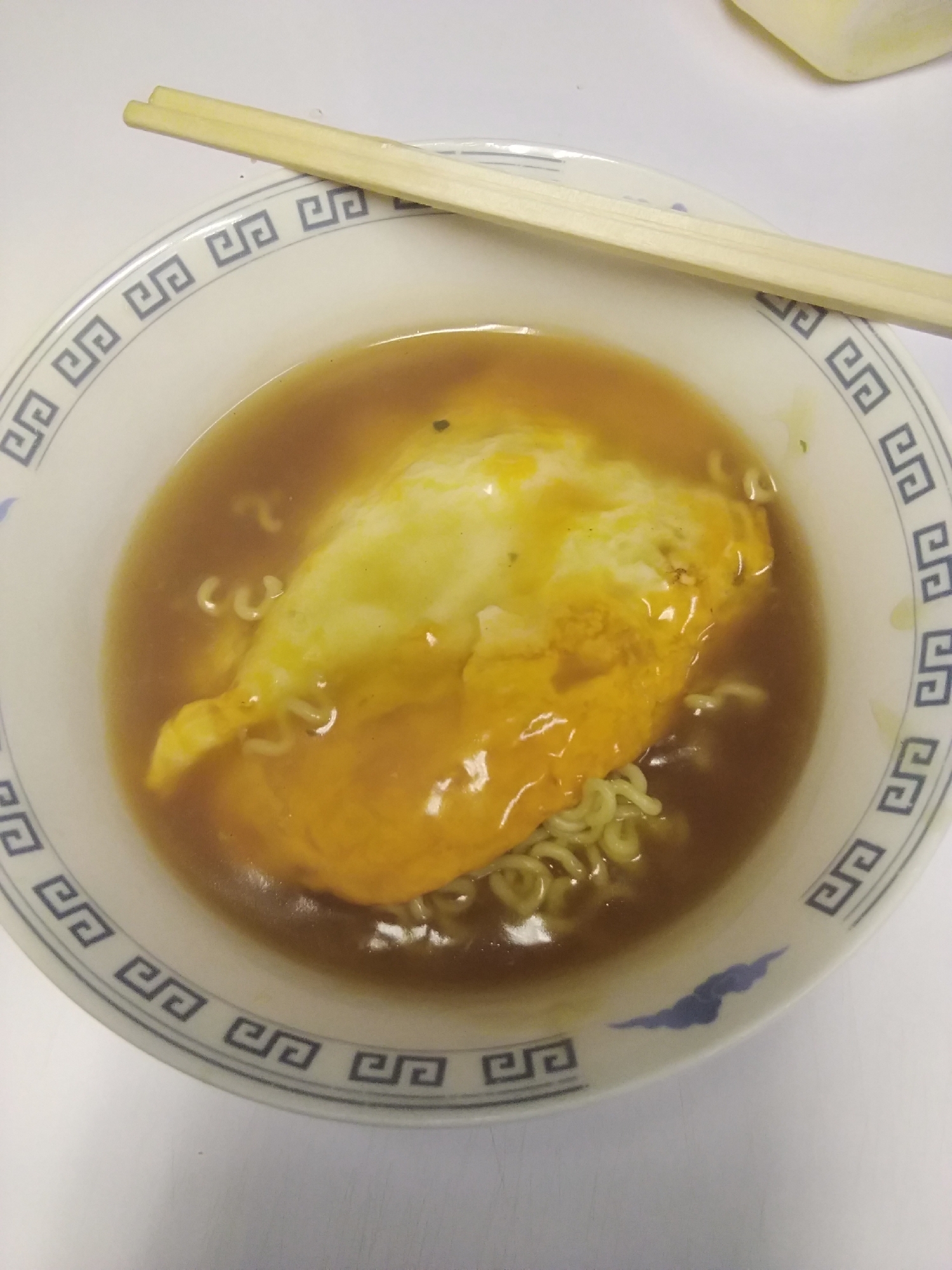 インスタントで天津麺