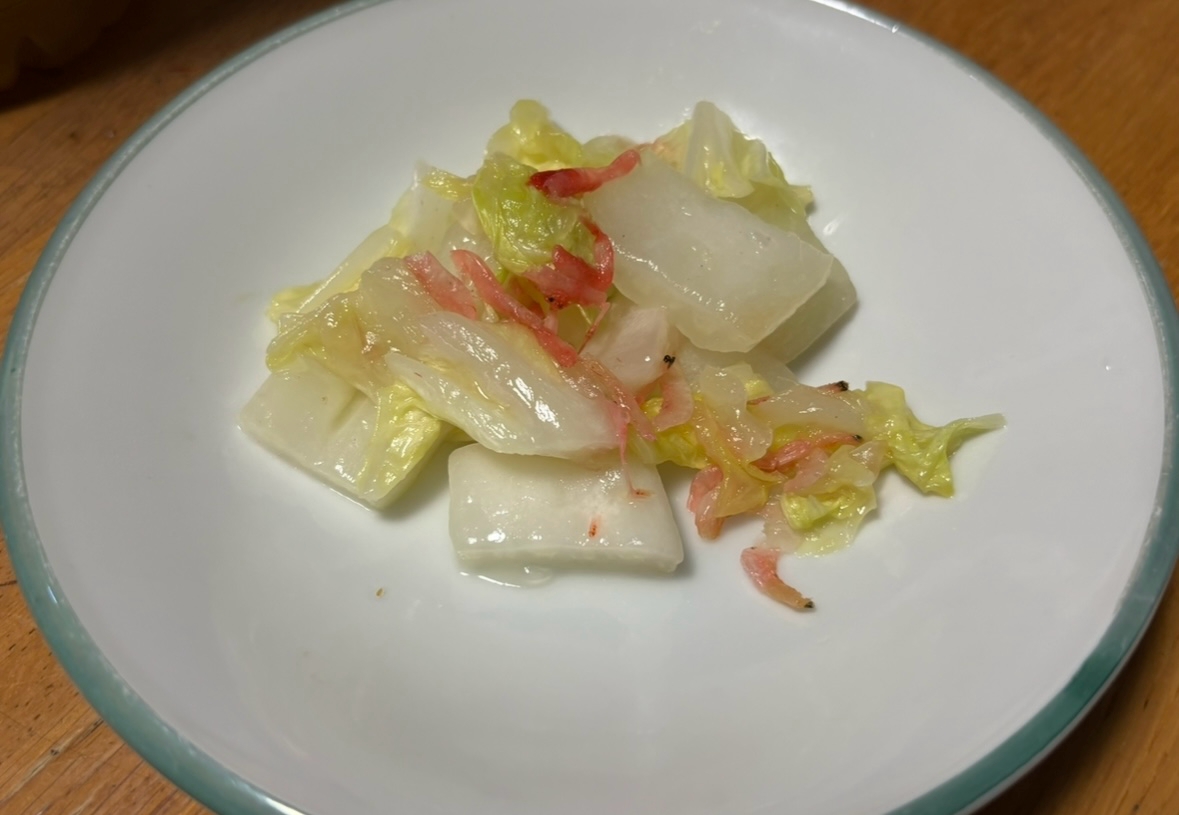 白菜と小エビの炒め物