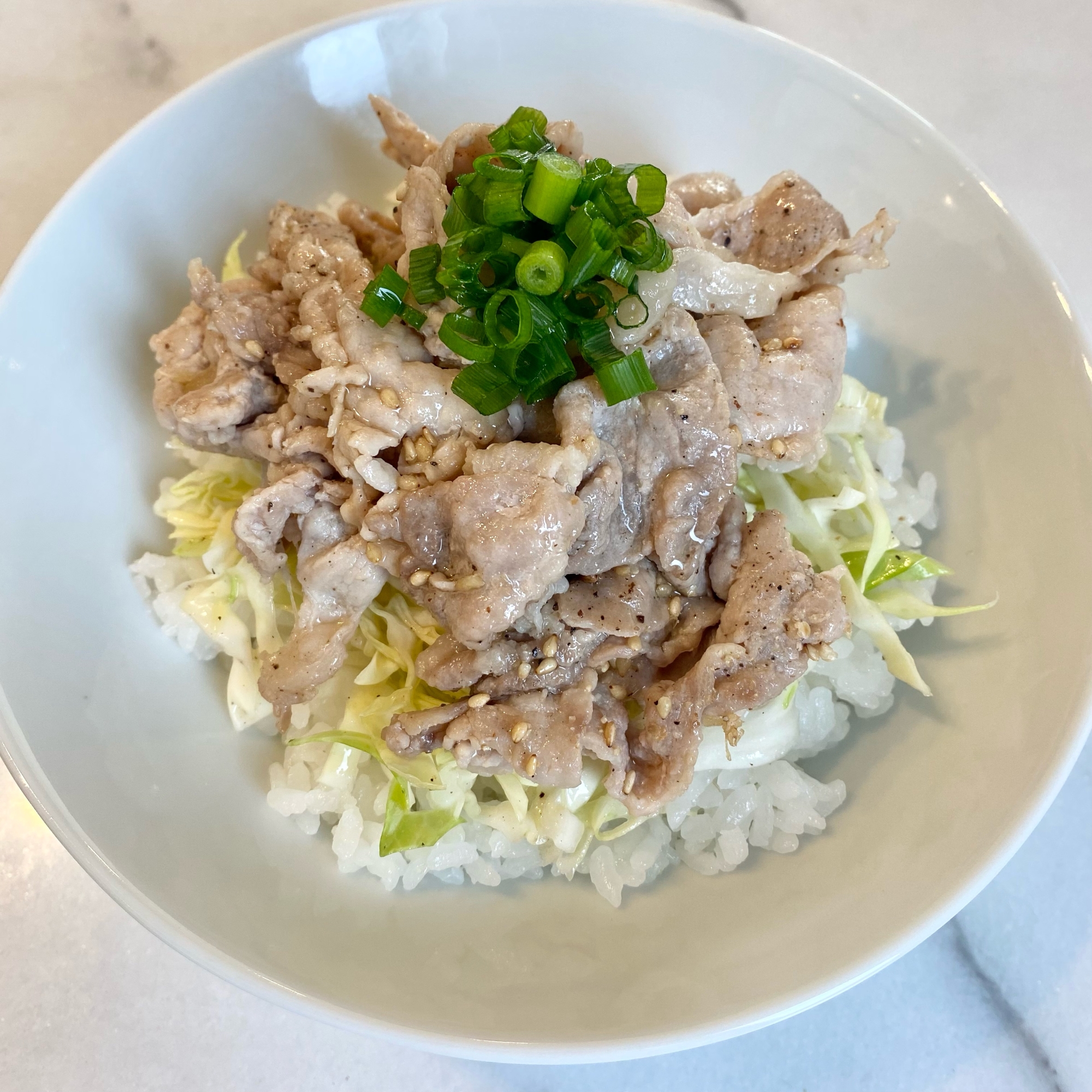 主夫がつくる豚キャベツ丼