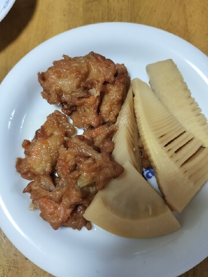 圧力鍋で☆たけのこと油揚げの煮物