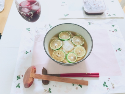 冷やしすだちうどん