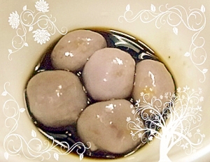 黒蜜がけ★紫芋の白玉
