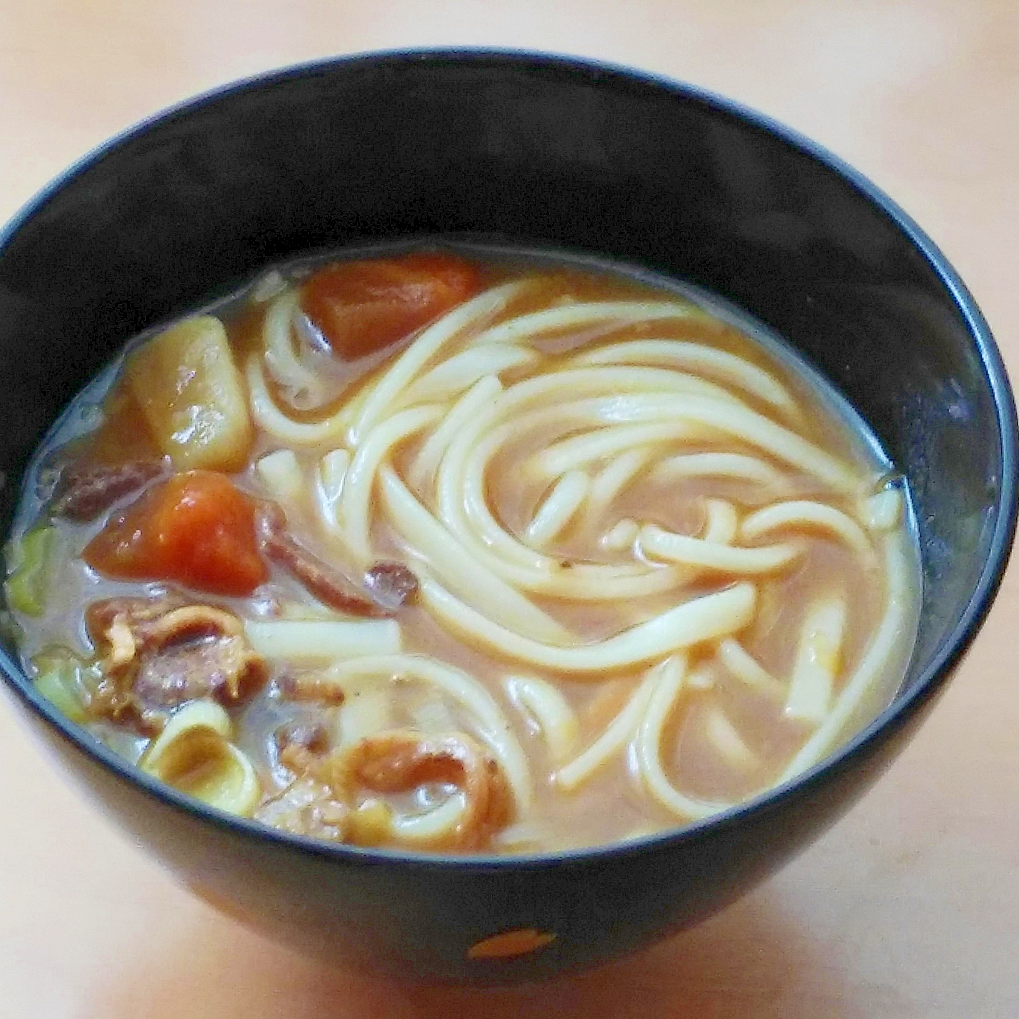 残りカレーのリメイク カレーうどん