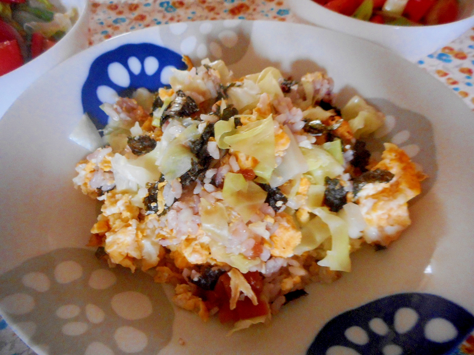 キャベツと卵の梅海苔チャーハン レシピ 作り方 By Mococo05 楽天レシピ キャベツと卵の梅海苔チャーハン レシピ 作り方 By Mococo05 楽天レシピ