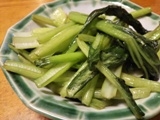 ター菜と青梗菜の醤油炒め