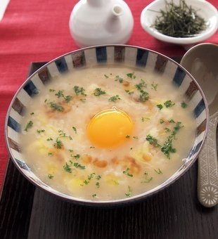 にんにく卵雑炊(スタミナリゾット)