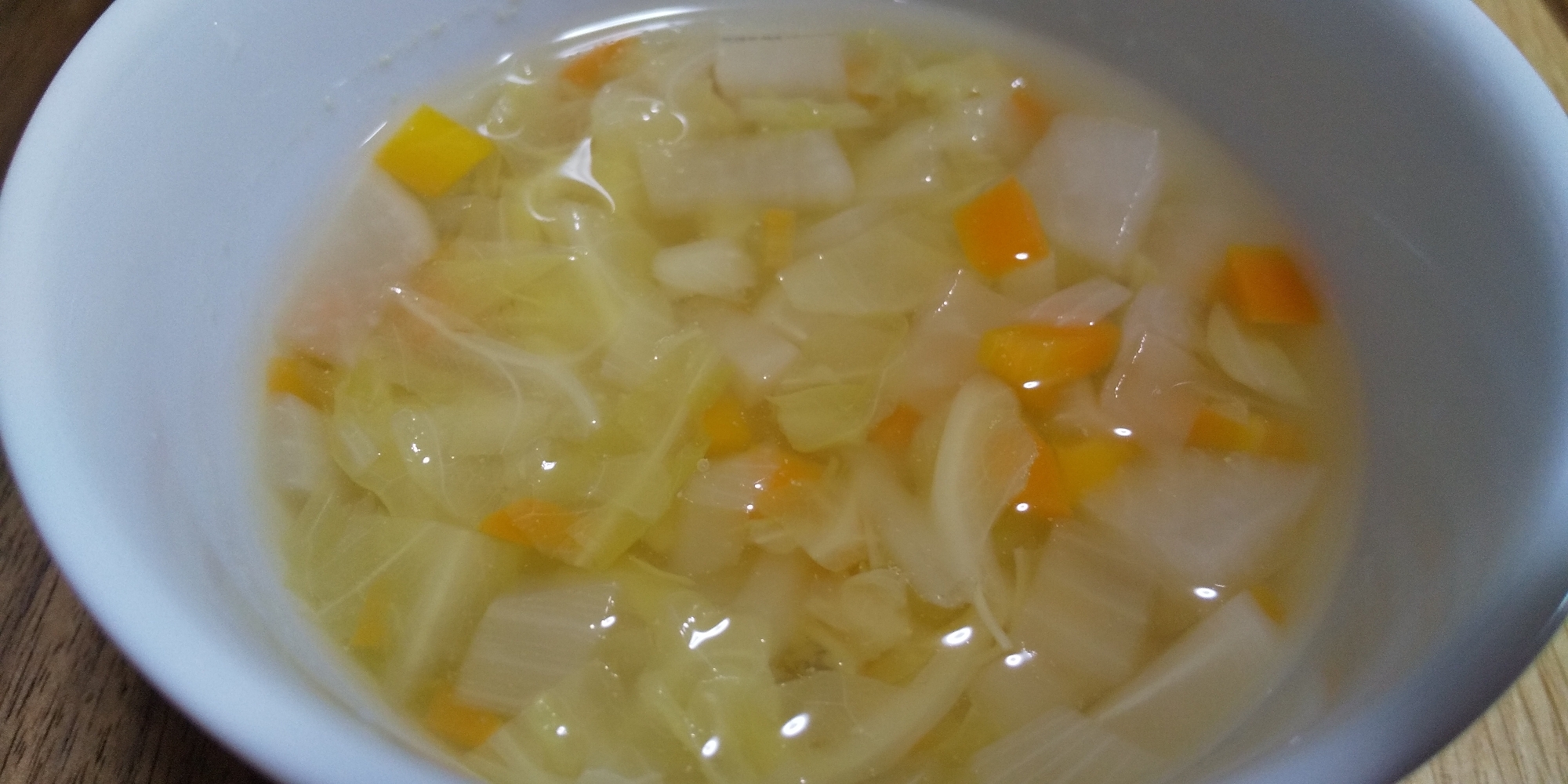 ポカポカ♪白だしで和風の野菜スープ