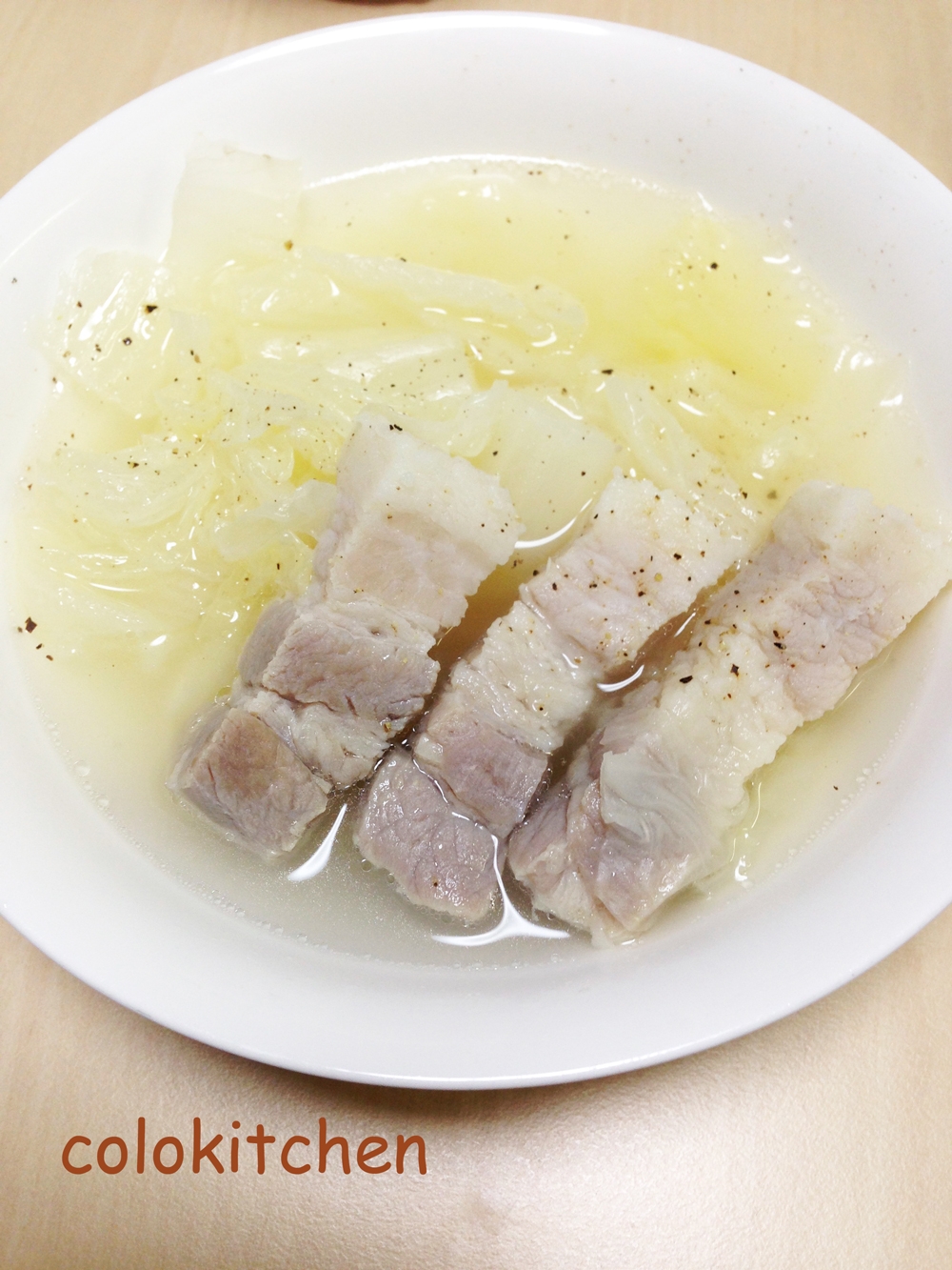 塩豚と白菜の塩中華スープ