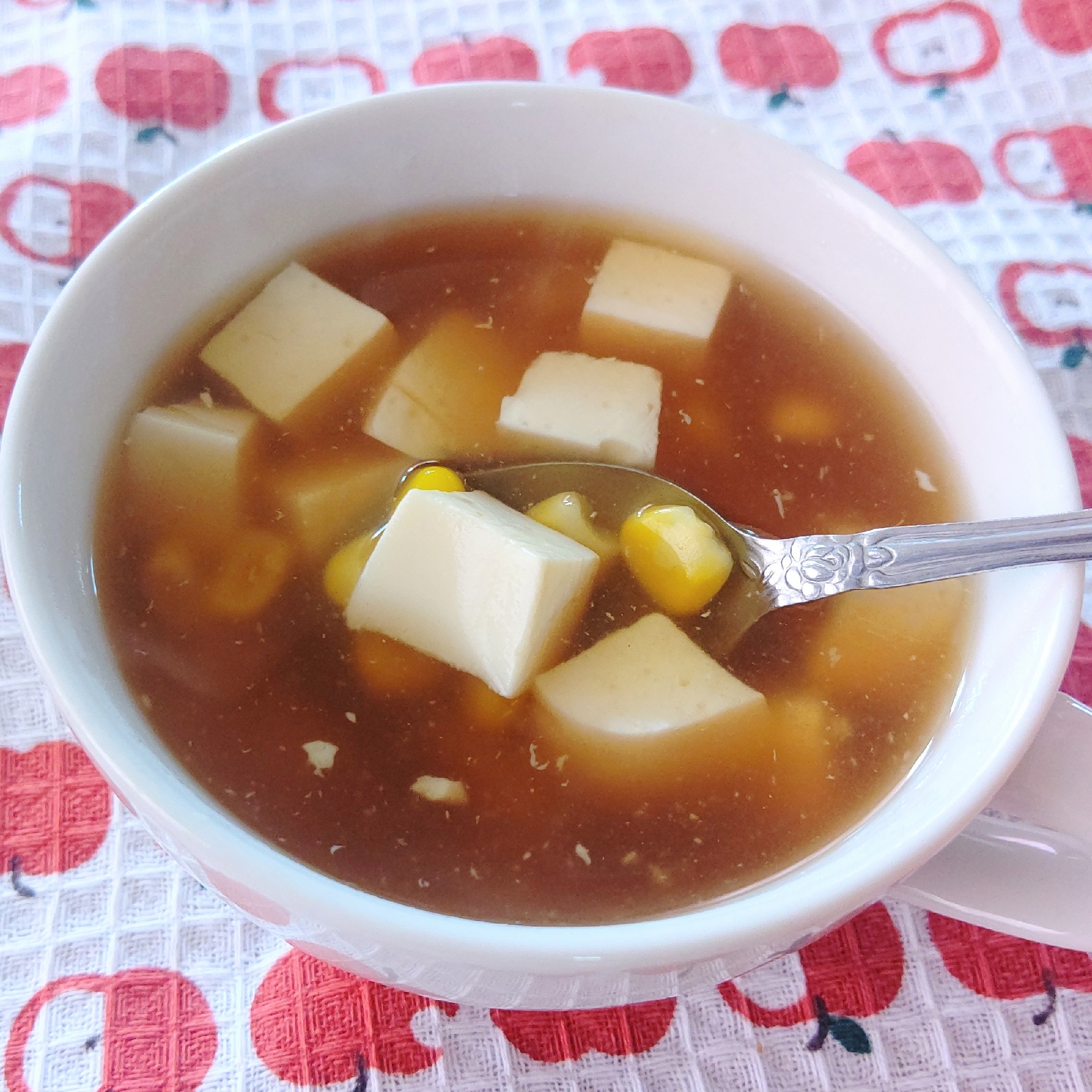 豆腐とコーンのとろみスープ☆