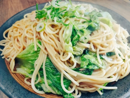 簡単！シャキシャキレタスとツナのオイルパスタ