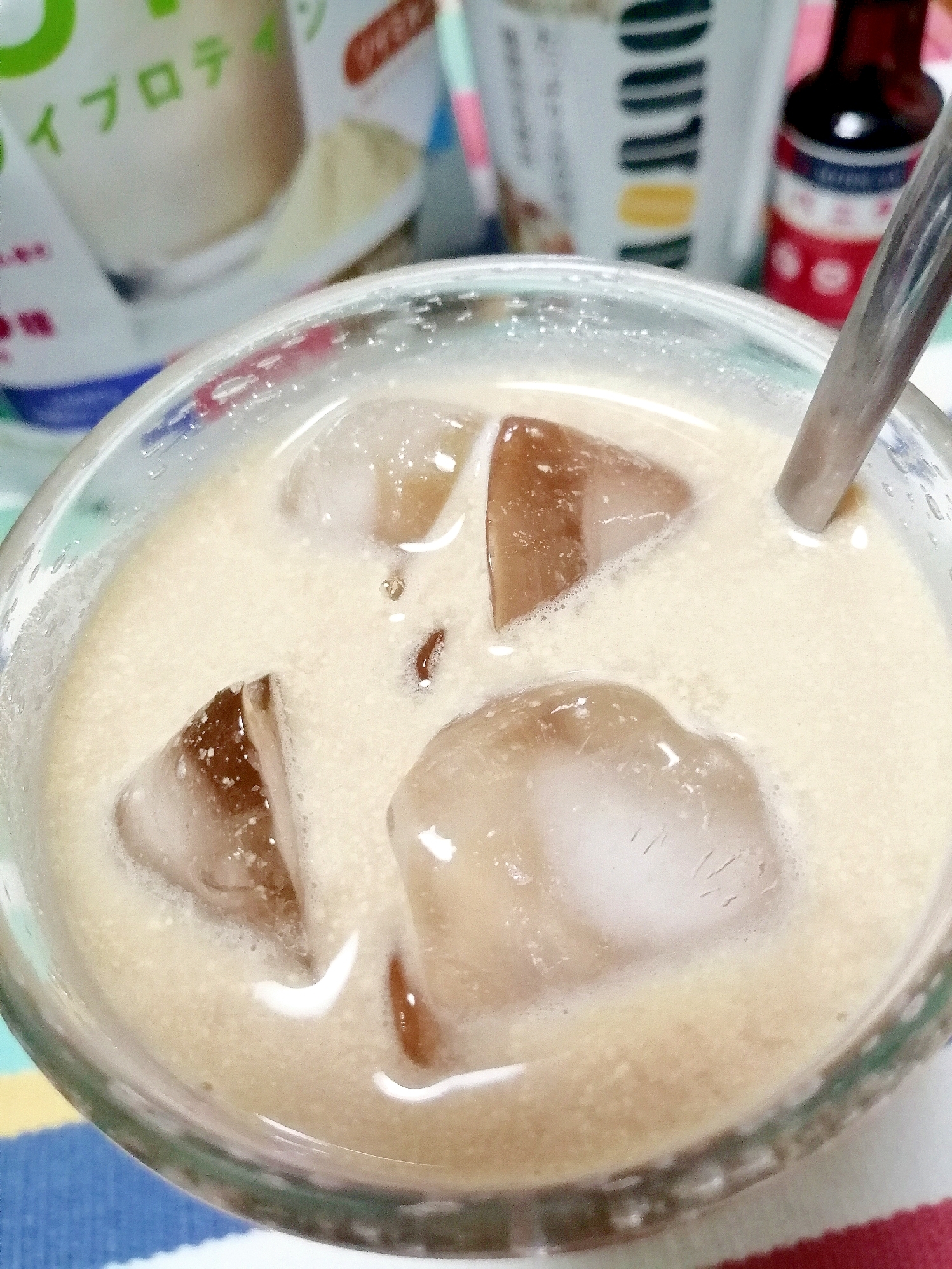 アイス☆プロテインバニラカフェラテ♪