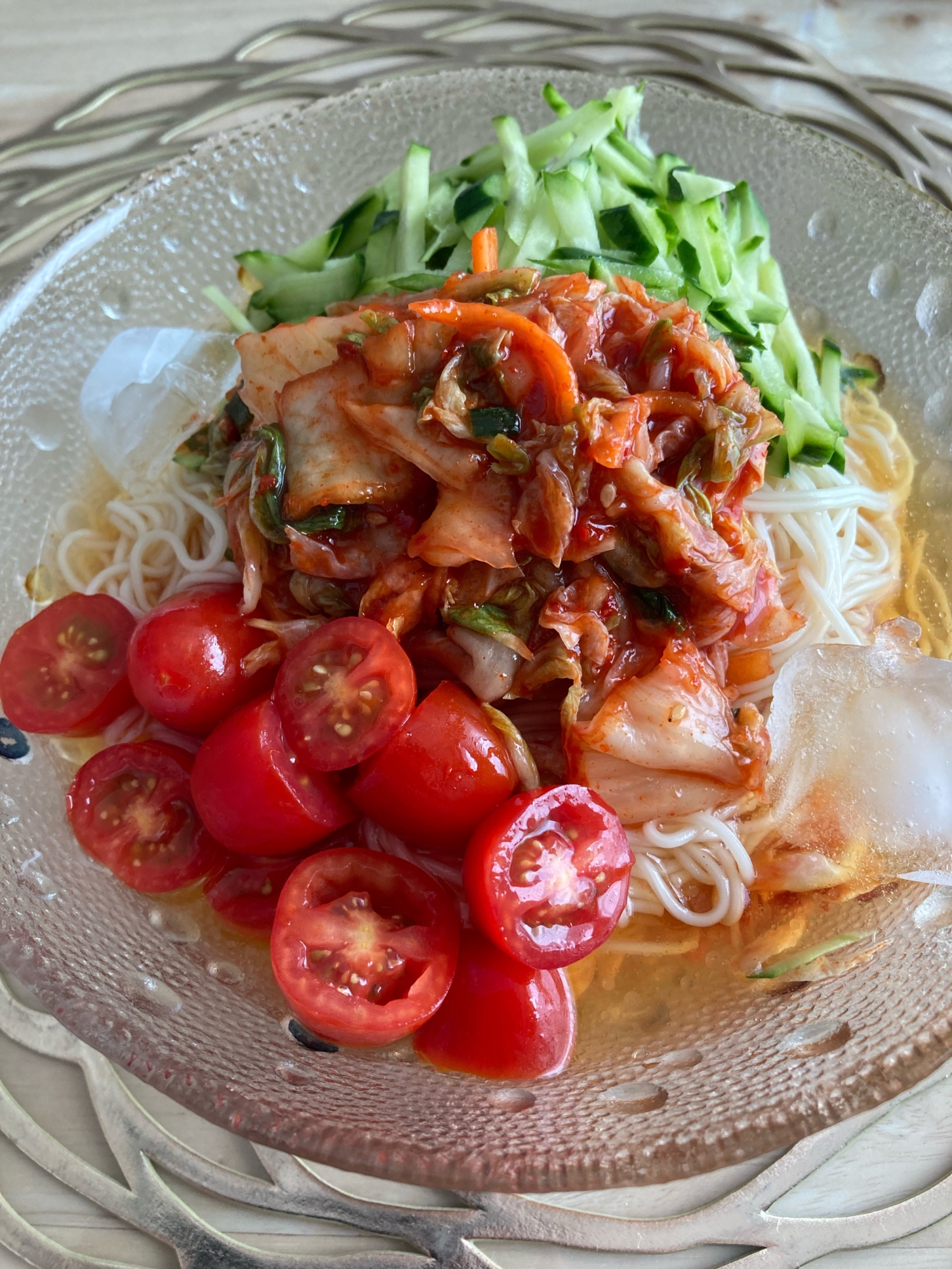 そうめんDE韓国冷麺風