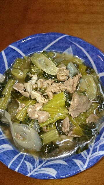 豚肉と小松菜の煮物