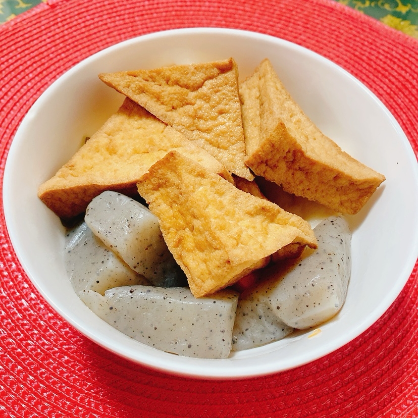 厚揚げこんにゃく煮物✧˖°