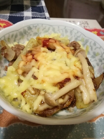 じゃがいもとひき肉の重ね焼き