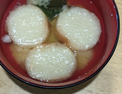 小松菜とお麩のお味噌汁