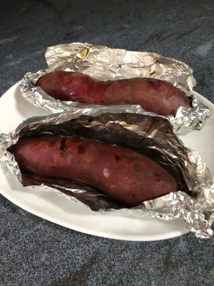 魚焼きグリルで　焼き芋