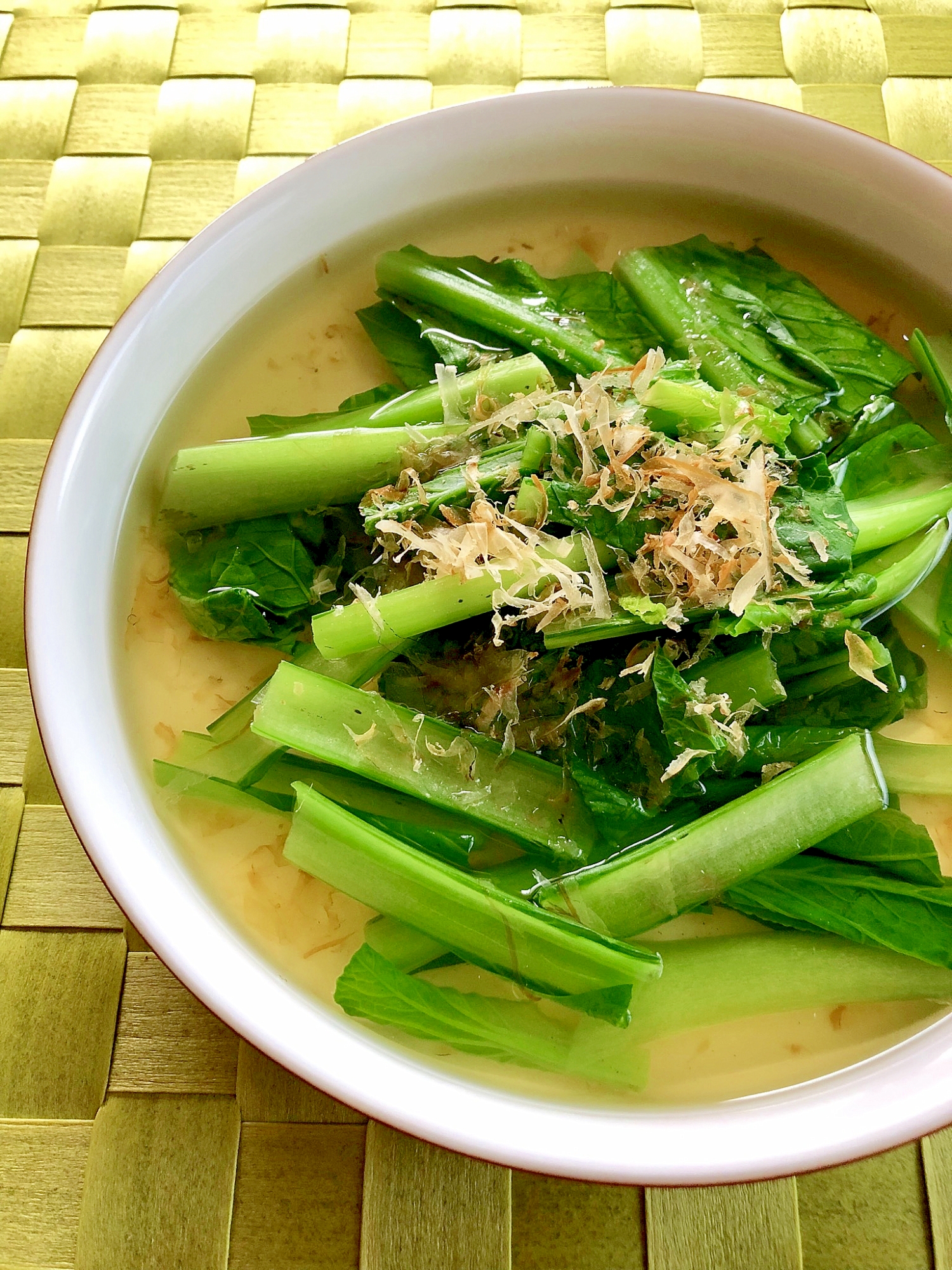 レンジで簡単!小松菜のだし浸し○ダイエット