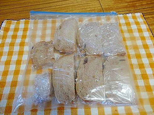 うちの冷凍保存法「食パン」