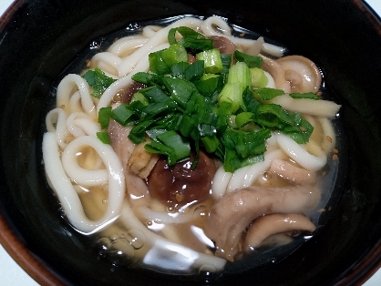 余った煮汁で簡単！とろーり★きのこのあんかけうどん