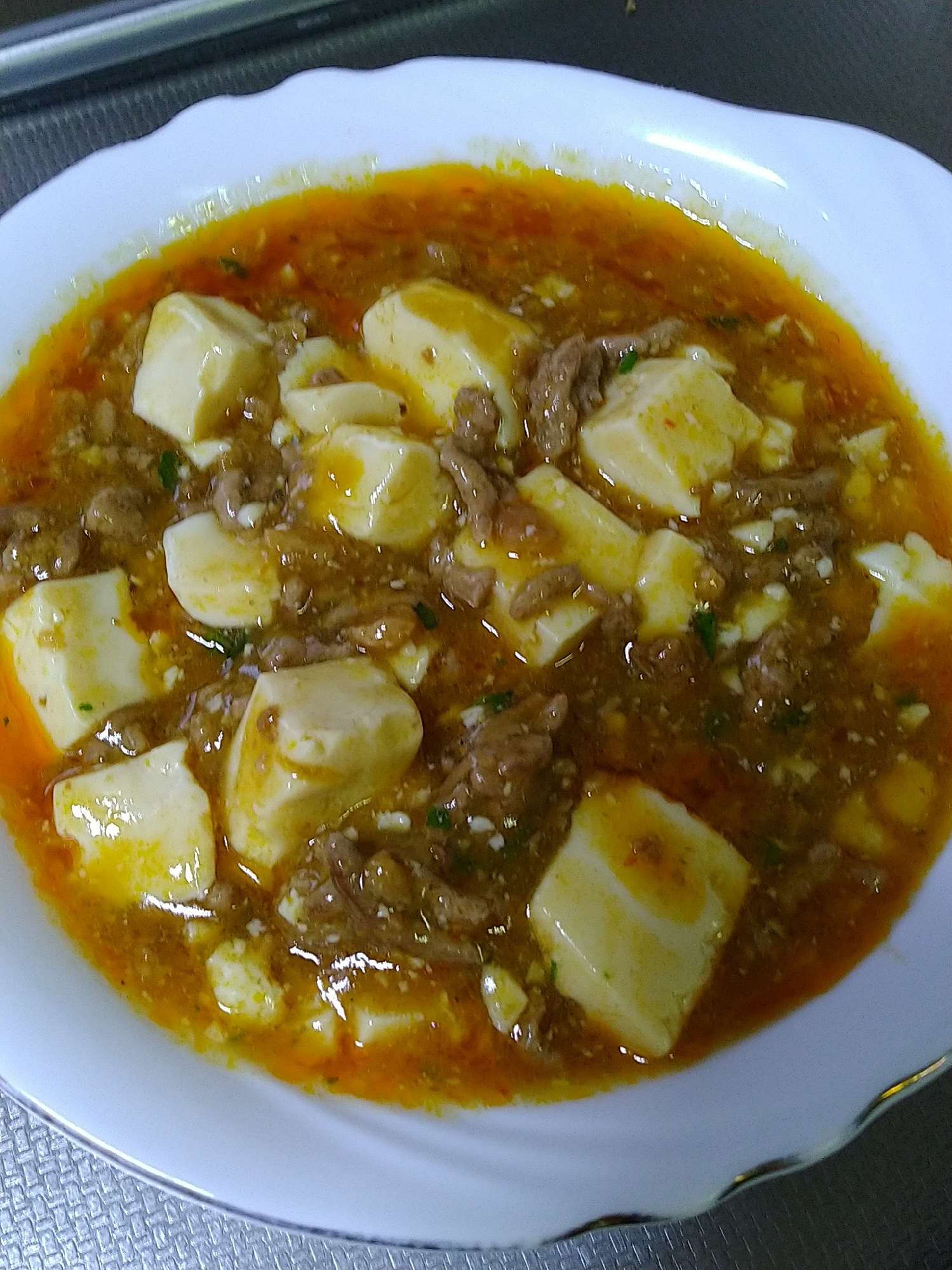 豆腐に味が染みた麻婆豆腐！