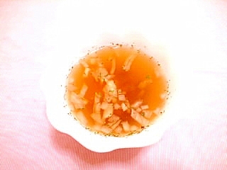 生姜と玉葱の和風スープ