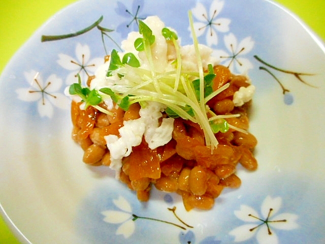 福神漬けと山芋の納豆和え