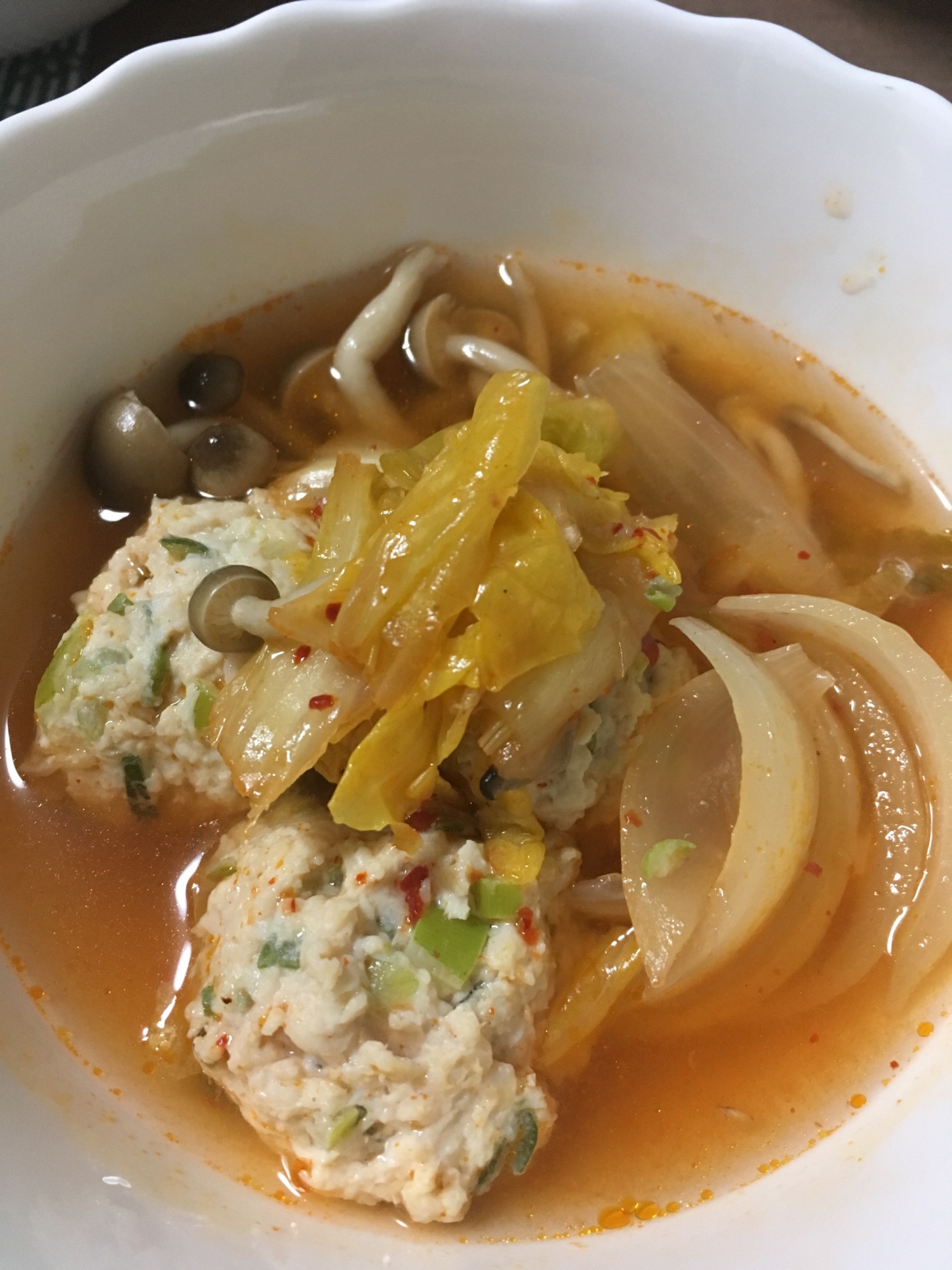 高タンパク減量メニュー★鶏だんご中華風スープ