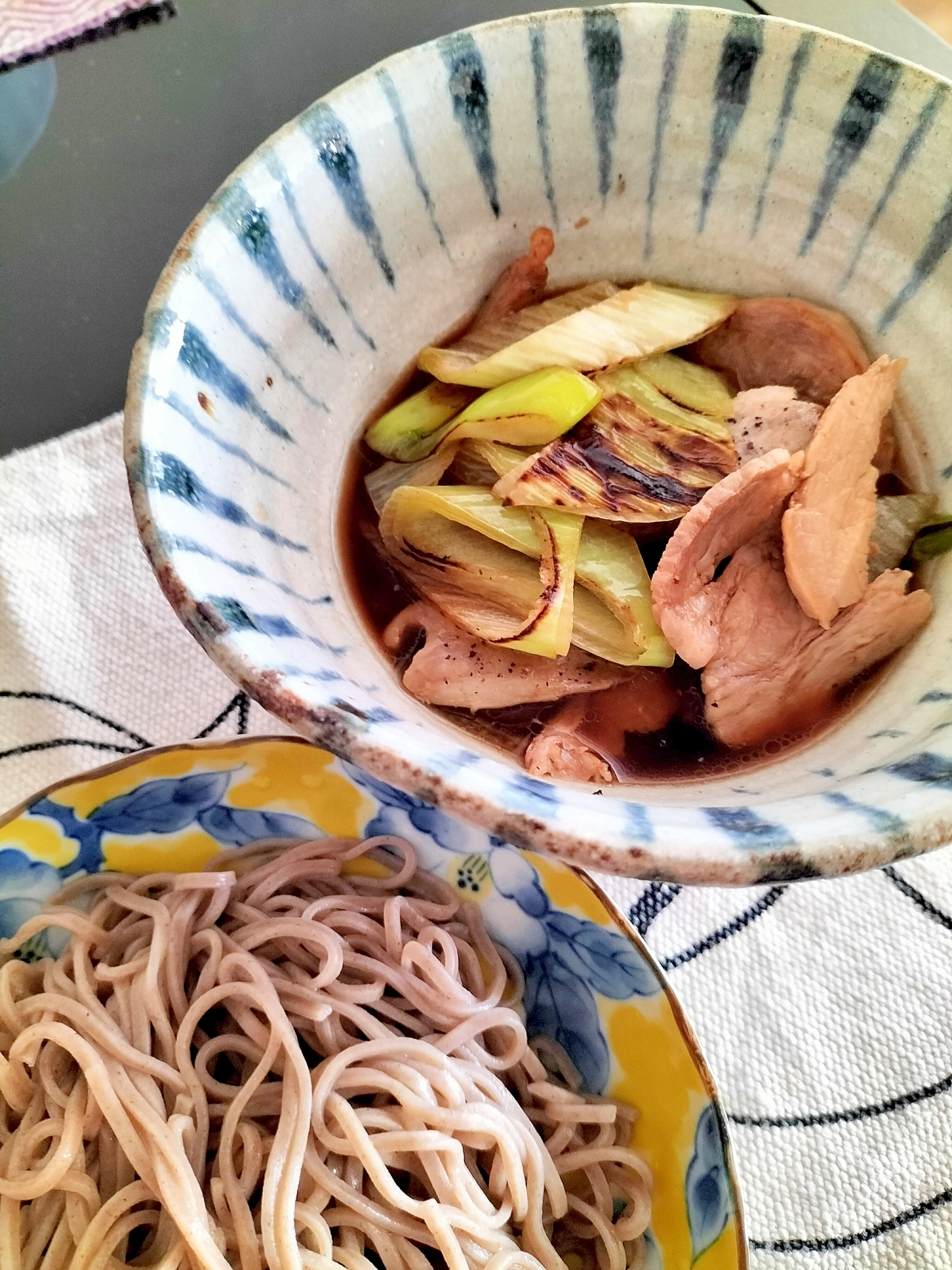 豚鴨ねぎ蕎麦♪