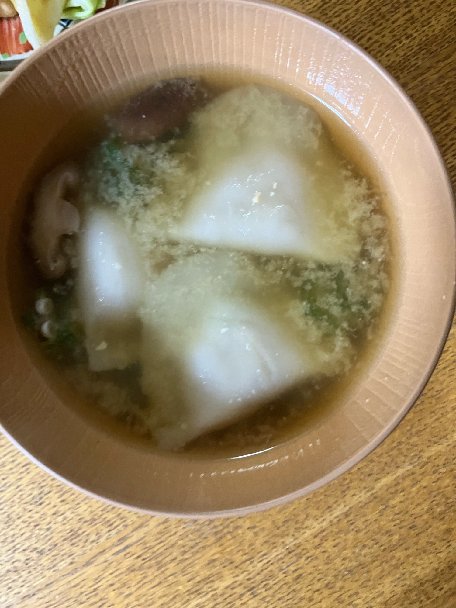 おくらの餃子味噌汁