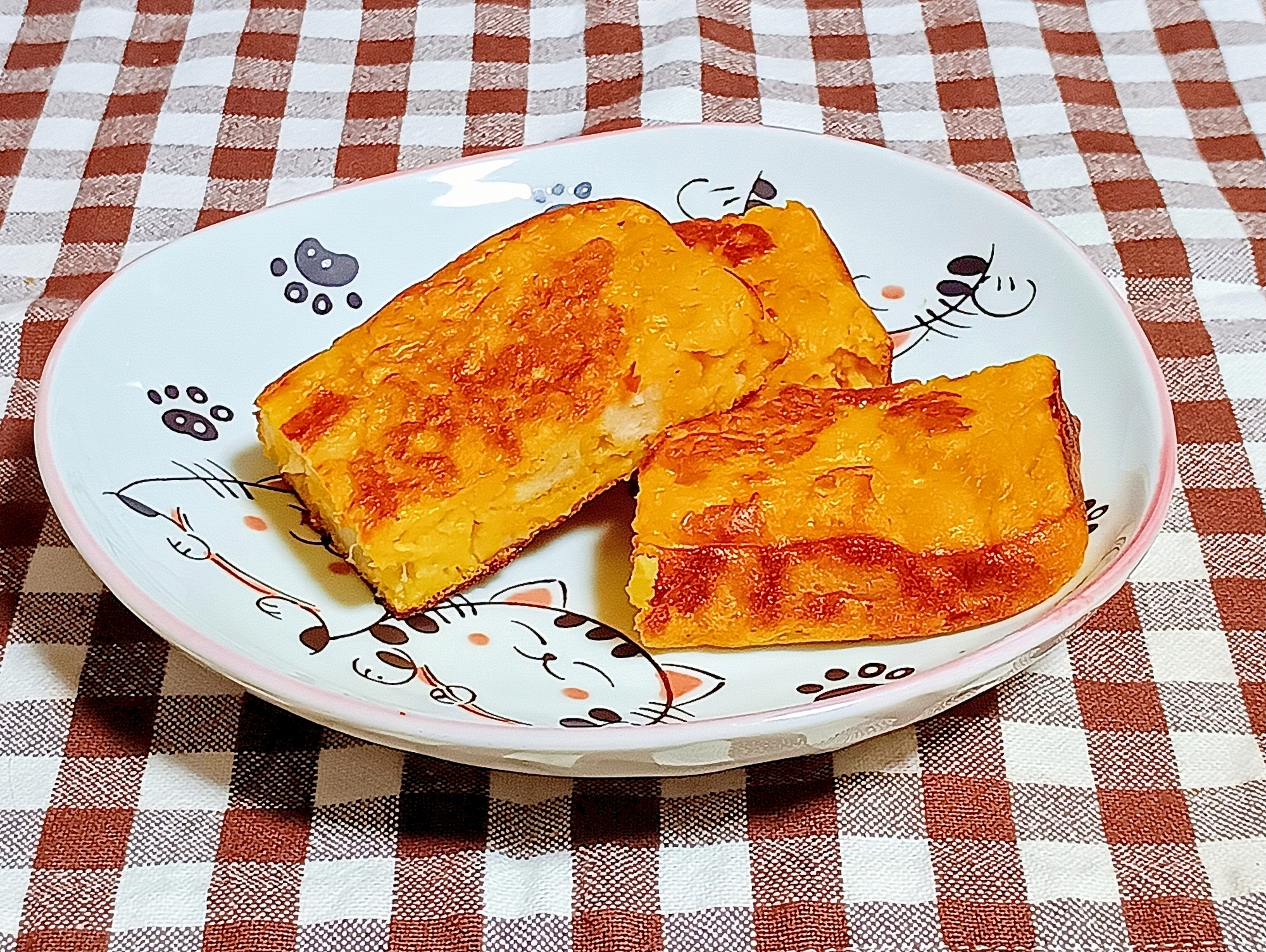 キャベツとにんじんとチキンナゲットのパンケーキ