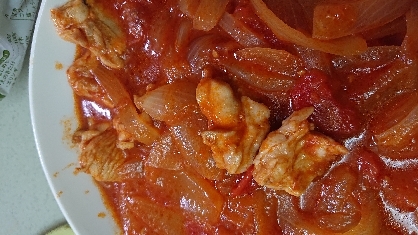 トマト缶で☆鶏肉と玉ねぎのトマト煮