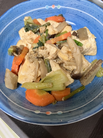 片栗粉で❤卵なし６分！？やや中華な炒り豆腐♪