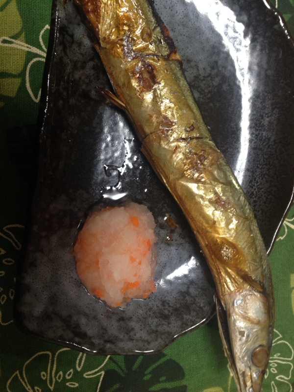 紅葉おろし添え☆秋刀魚の塩焼き(*^^*)☆